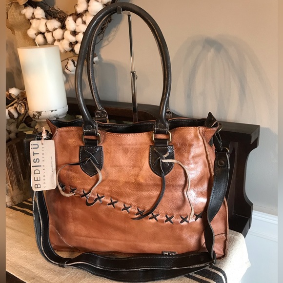 Bed Stu Bags Nwt Bed Stu Leather Bruna Crossbody Shoulder Bag Tan